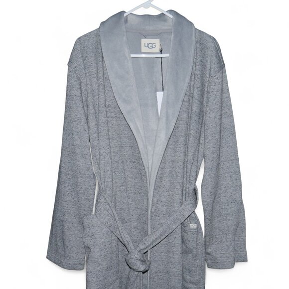 Ugg Men's Luxury Robe Pockets Grey Men's Size XL/XXL Heavyweight Thermal Warm - Picture 10 of 13